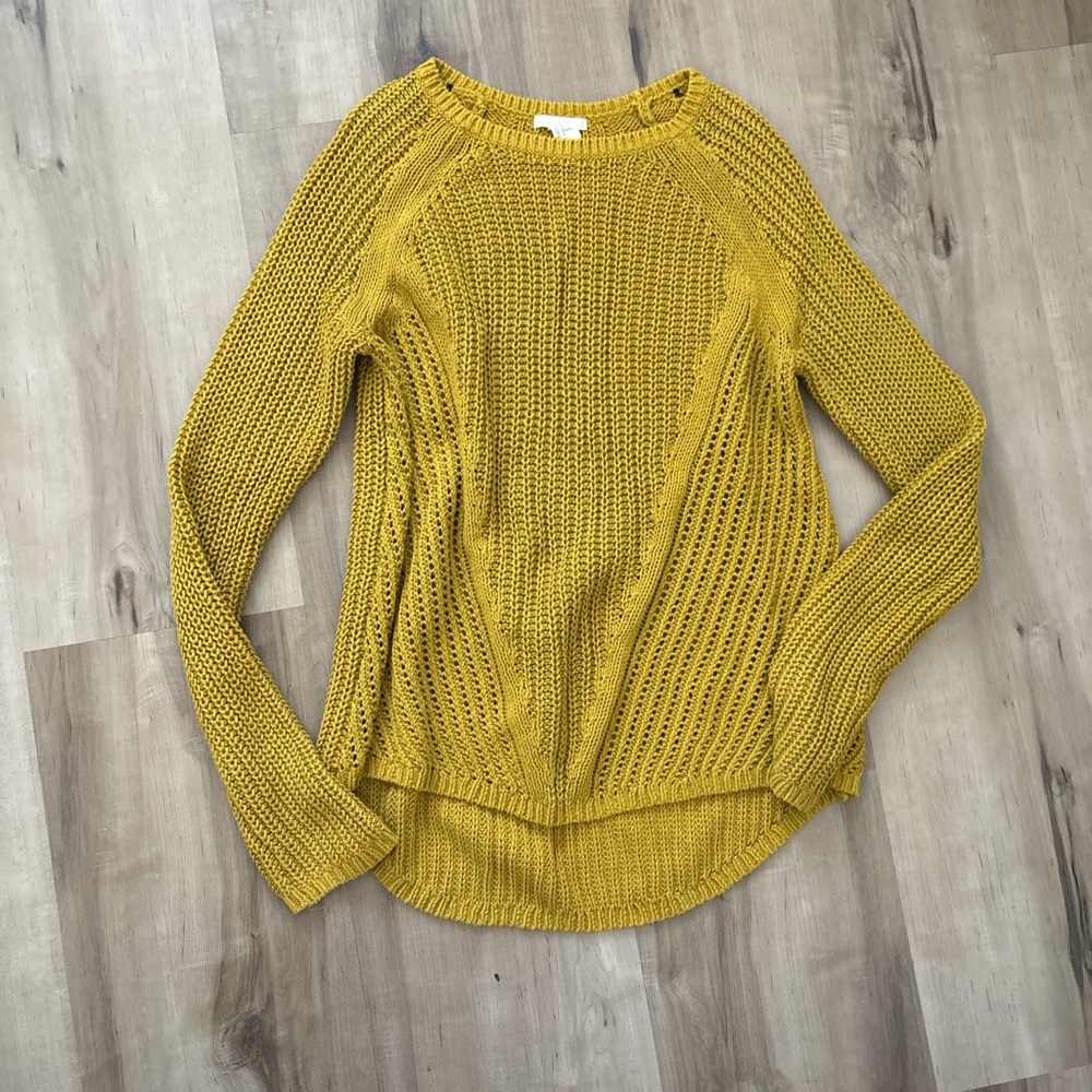 H&M Women's Yellow Knit Sweater